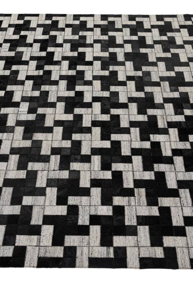 Detail image of 5' 2 x 8' 1 Cowhide - Patchwork Rug