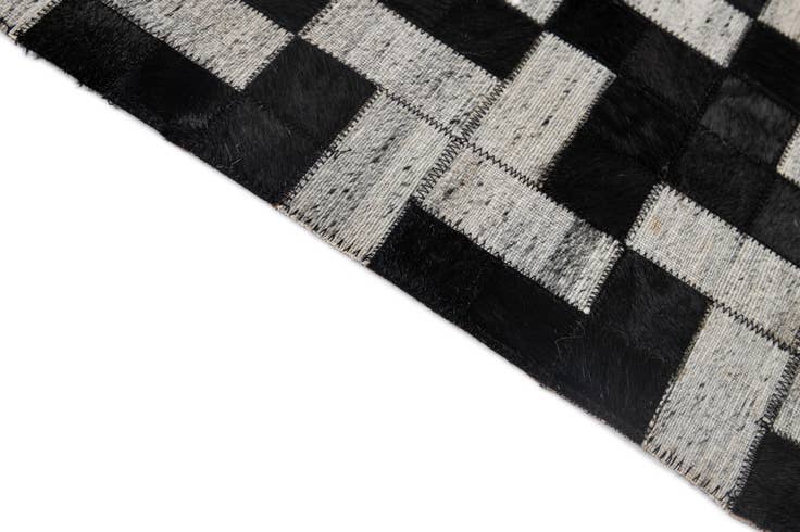 Detail image of 5' 2 x 8' 1 Cowhide - Patchwork Rug
