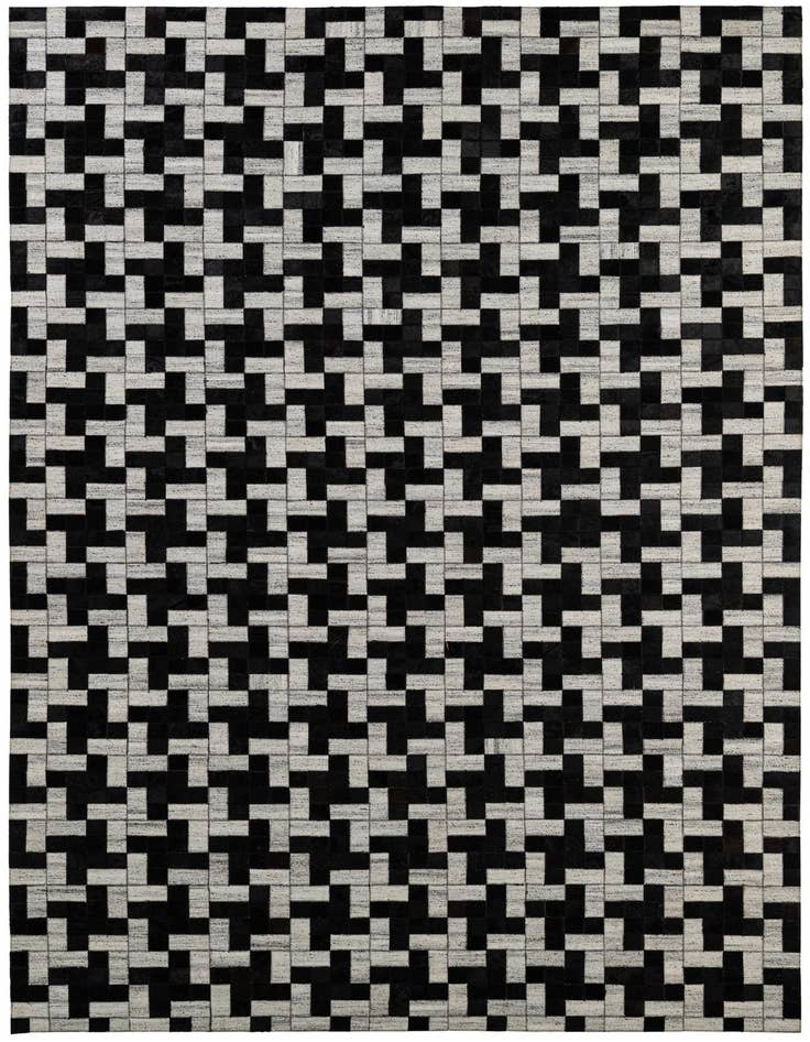 Detail image of 5' 2 x 8' 1 Cowhide - Patchwork Rug