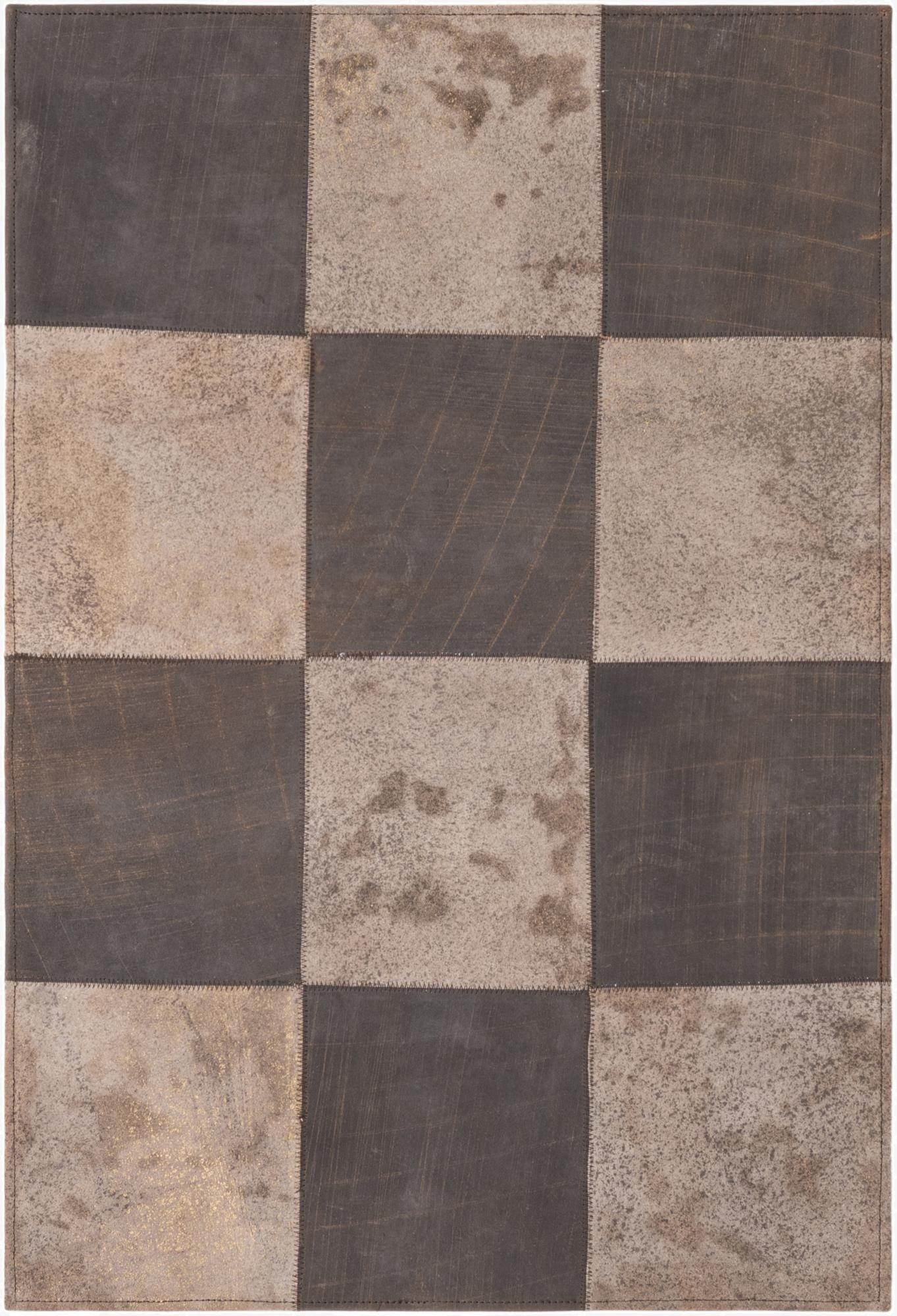 2' x 3' Cowhide Leather Rug