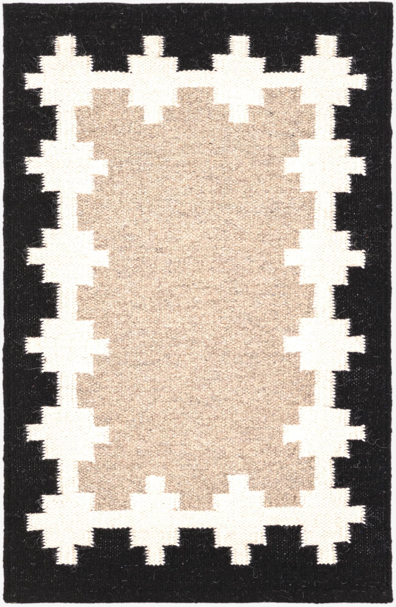 2' x 3' 1 Hand Woven Kilim Wool Rug