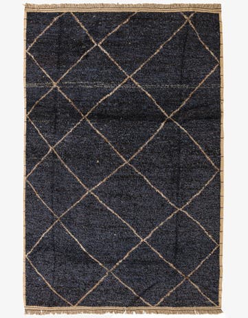 6' 2 x 9' 3 Hand Knotted Moroccan Wool Rug