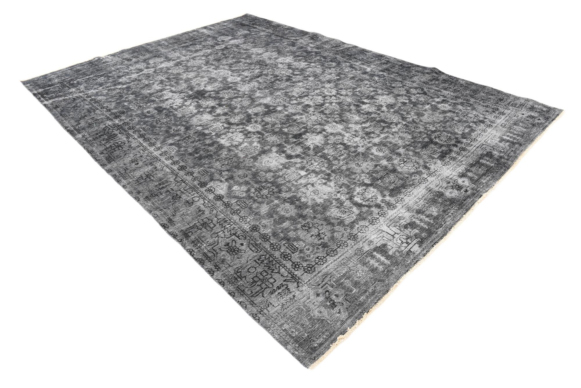9' x 12' 8 Hand Knotted Ultra Vintage Persian Wool Rug