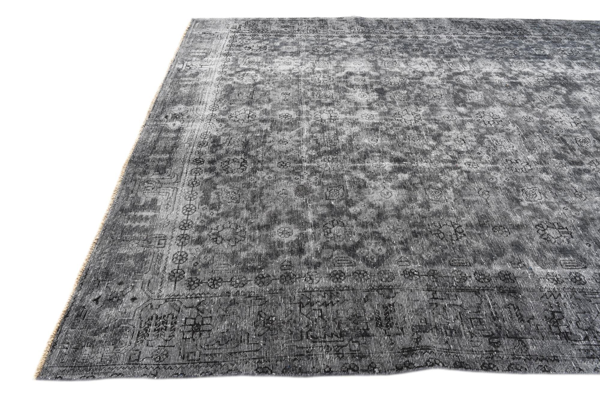 9' x 12' 8 Hand Knotted Ultra Vintage Persian Wool Rug