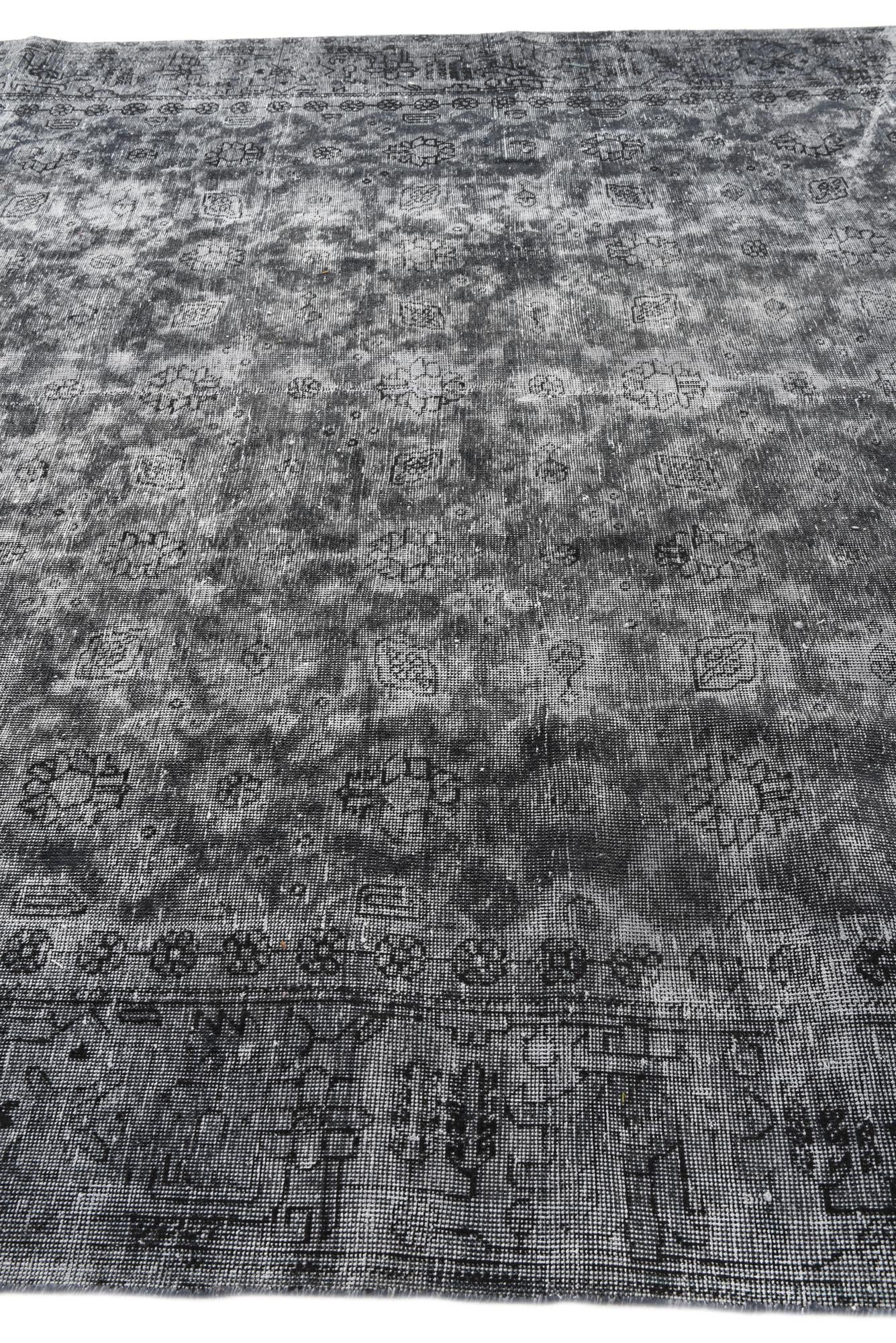 9' x 12' 8 Hand Knotted Ultra Vintage Persian Wool Rug