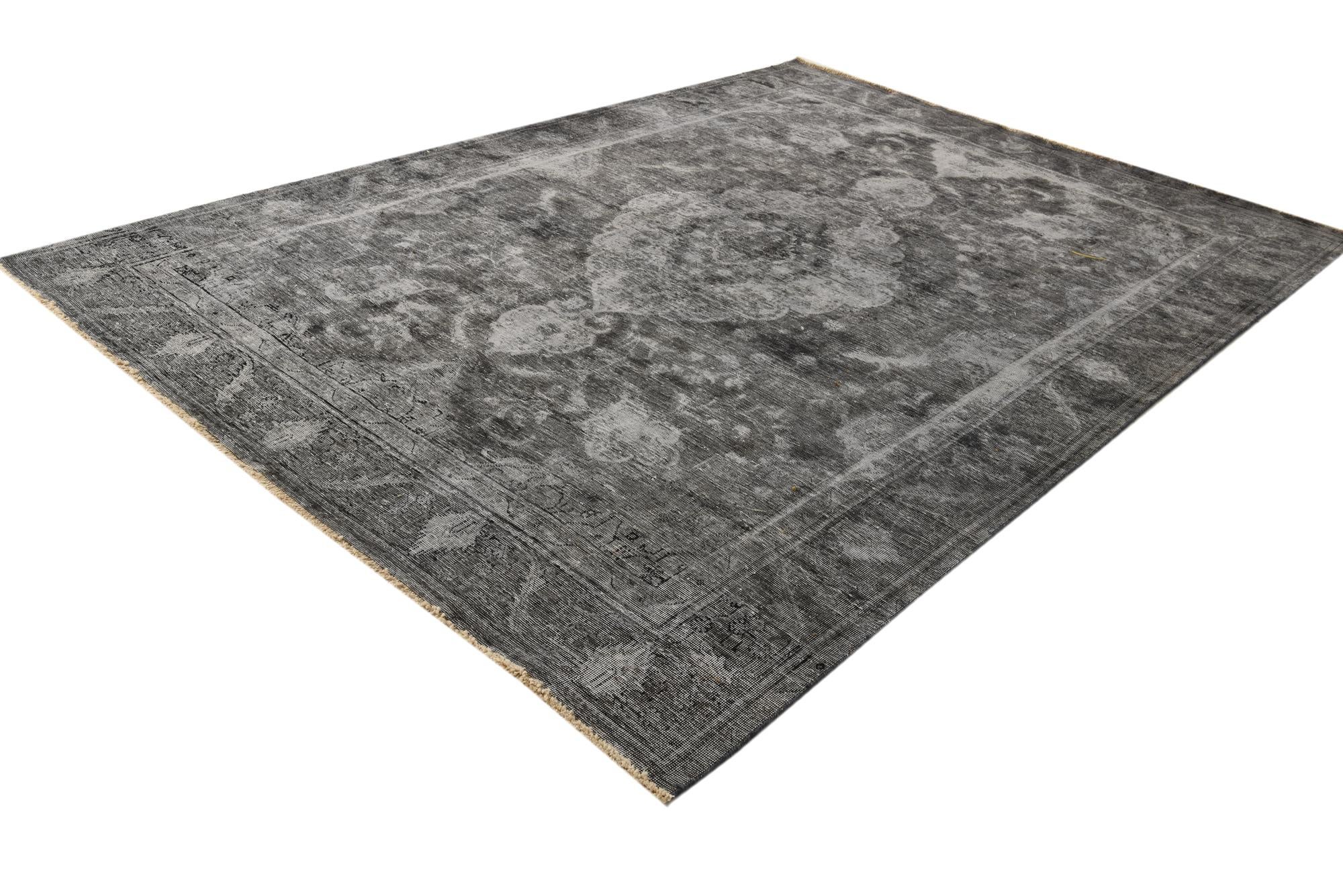 245cm x 345cm Hand Knotted Ultra Vintage Persian Wool Rug