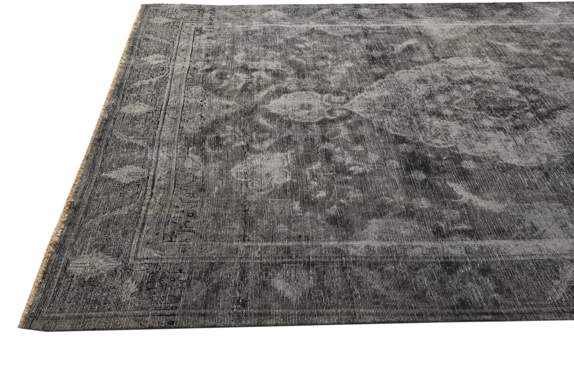 245cm x 345cm Hand Knotted Ultra Vintage Persian Wool Rug