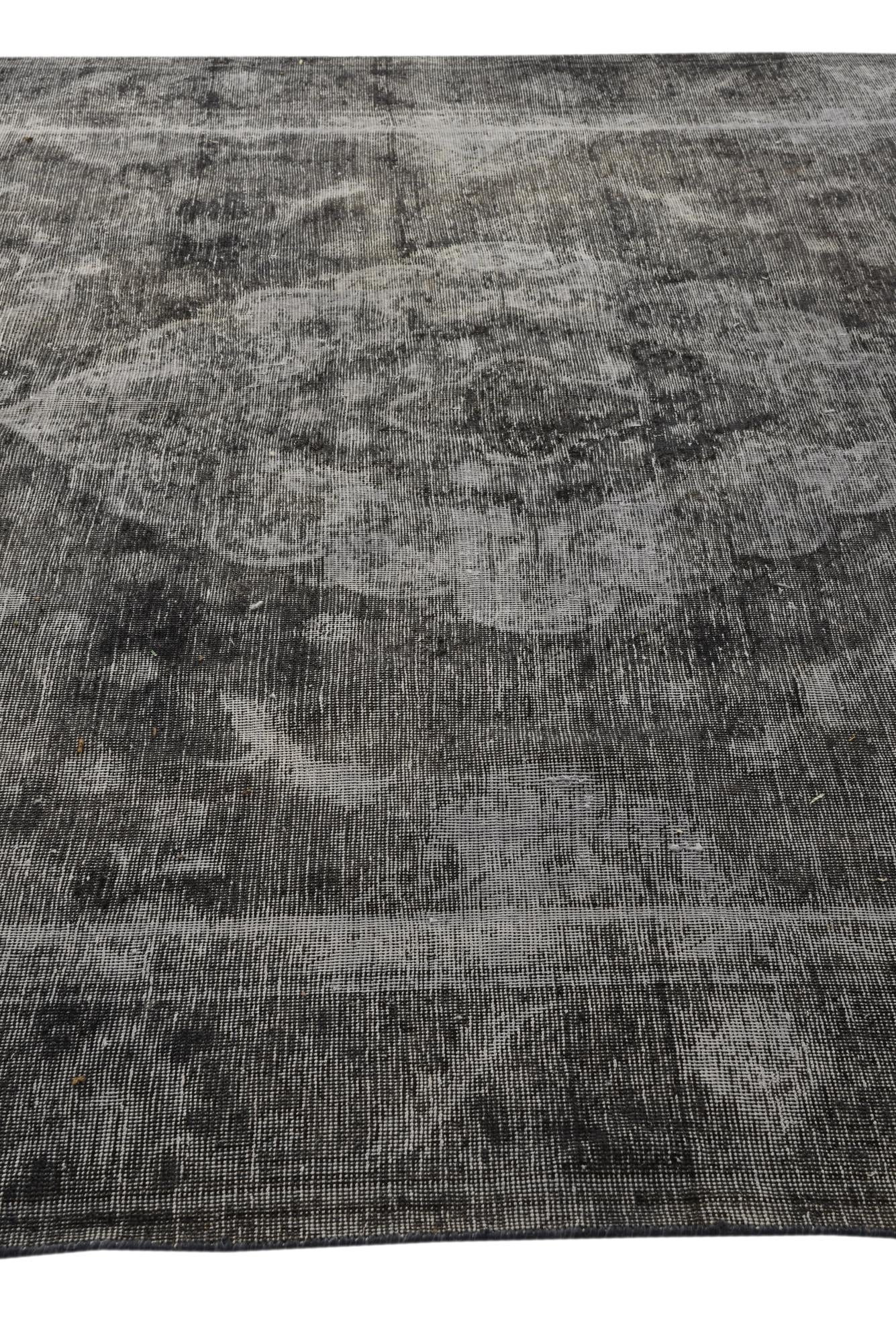 245cm x 345cm Hand Knotted Ultra Vintage Persian Wool Rug