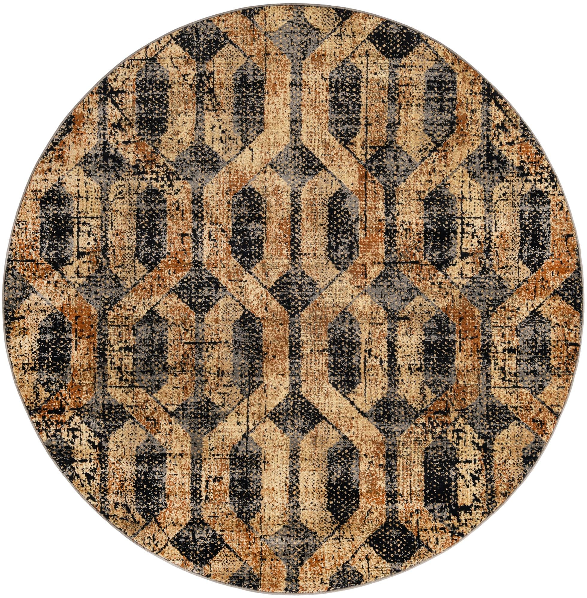 7' x 7' Saturn Round Rug