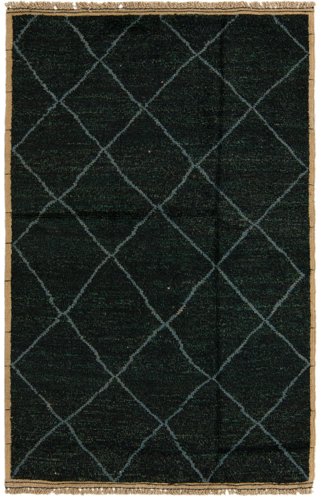 5' 5 x 8' 2 Hand Knotted Moroccan Wool Rug