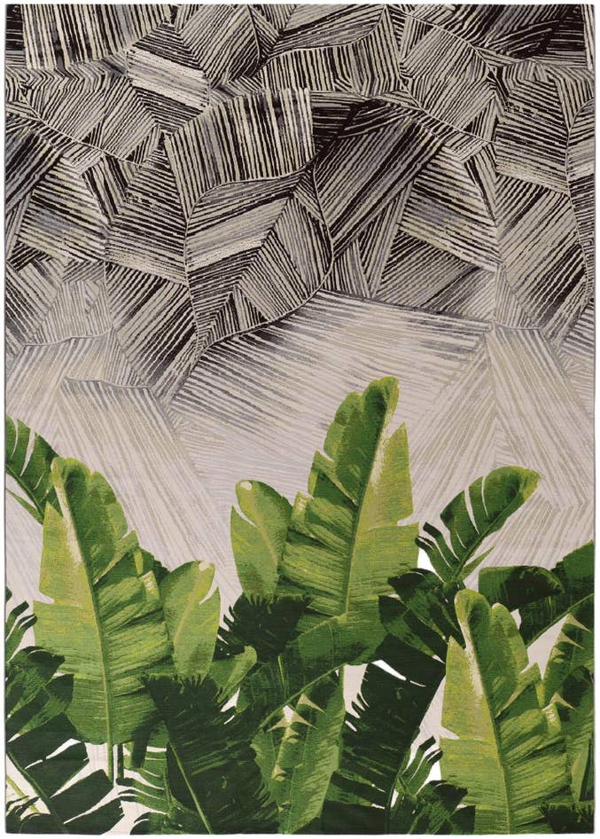 Detail image of 10' x 14' Easy-Clean Botanical Indoor / Outdoor Rug