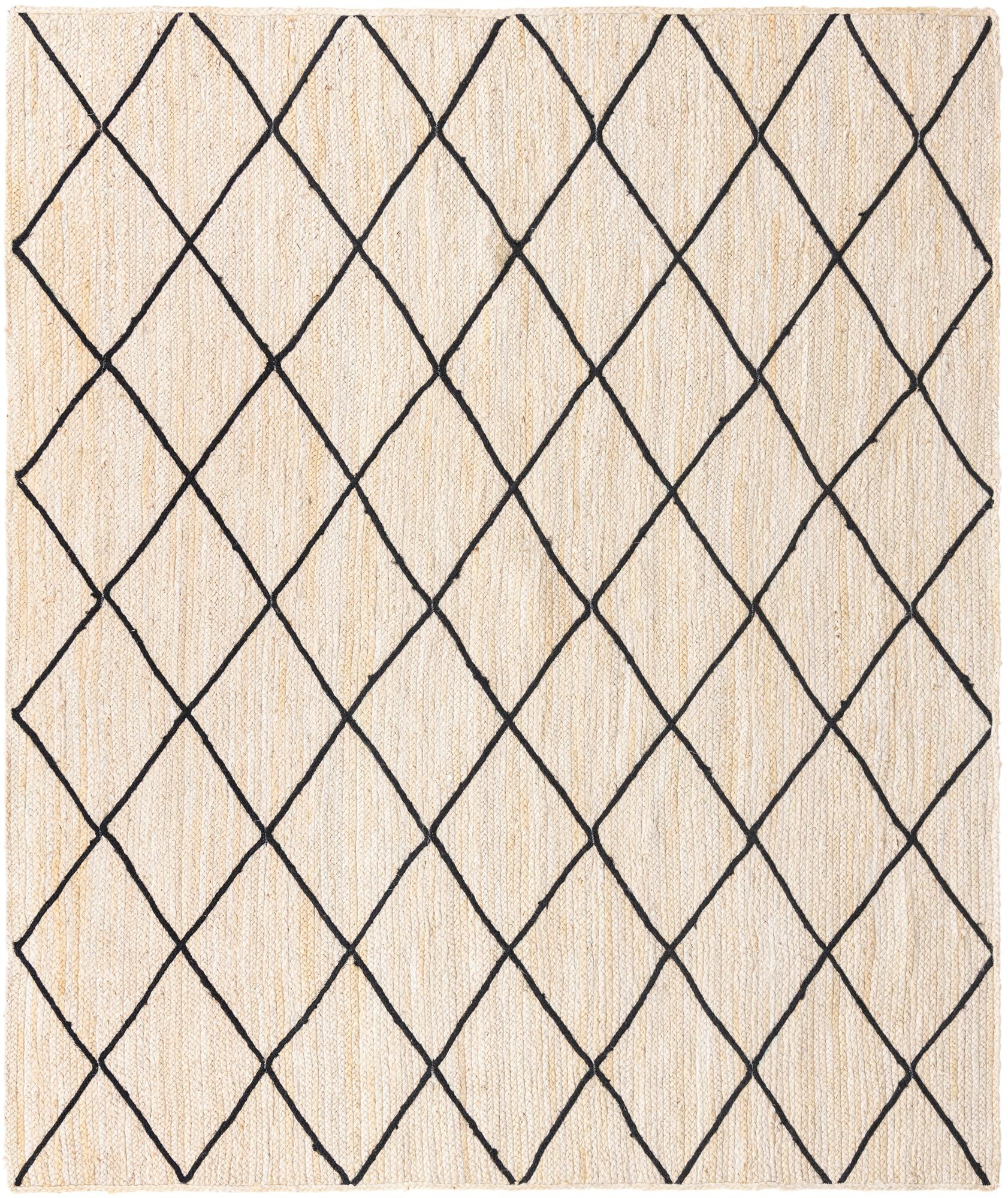 8' x 10' Handmade Braided Jute Rug