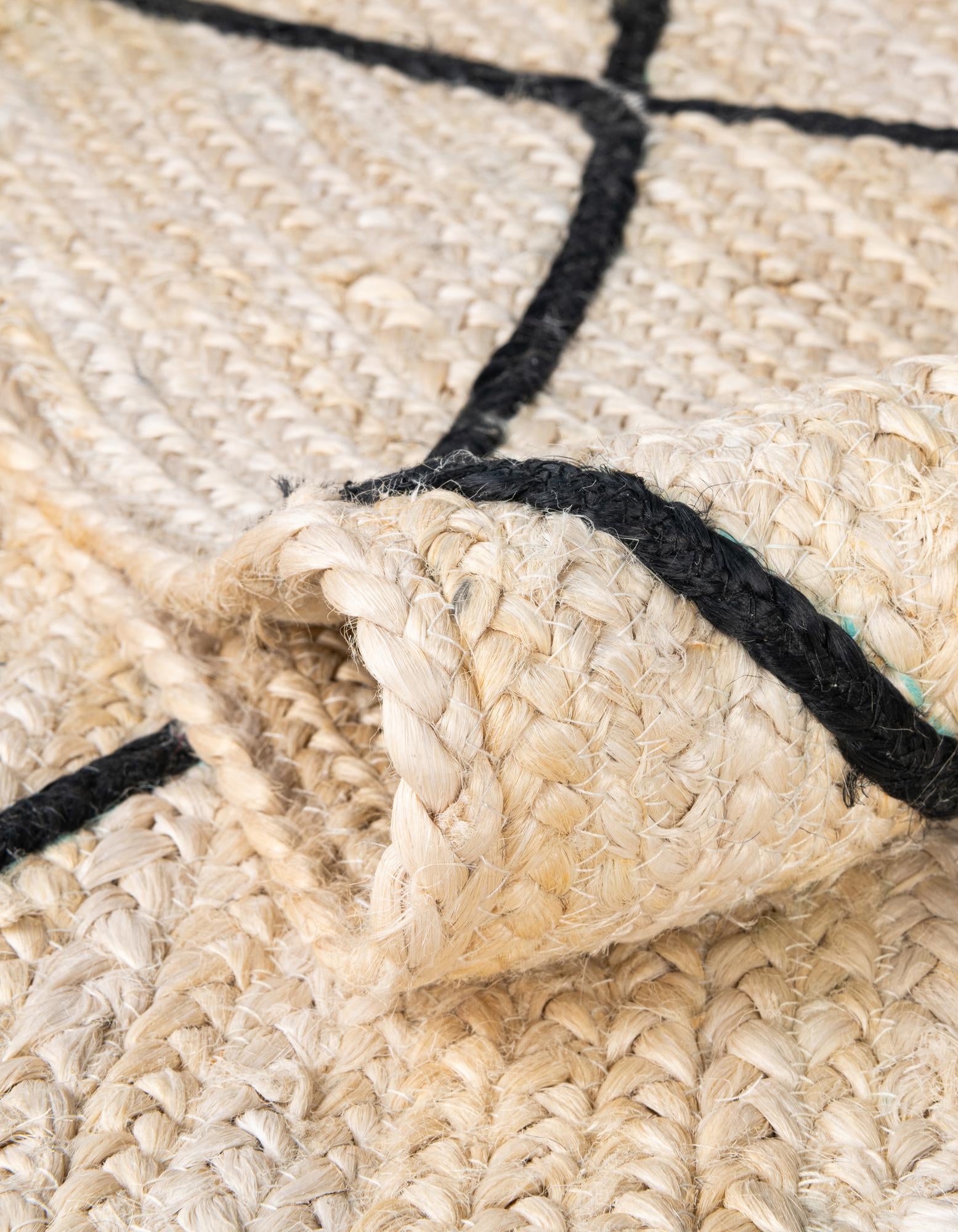 2' x 3' 1 Handmade Braided Jute Rug