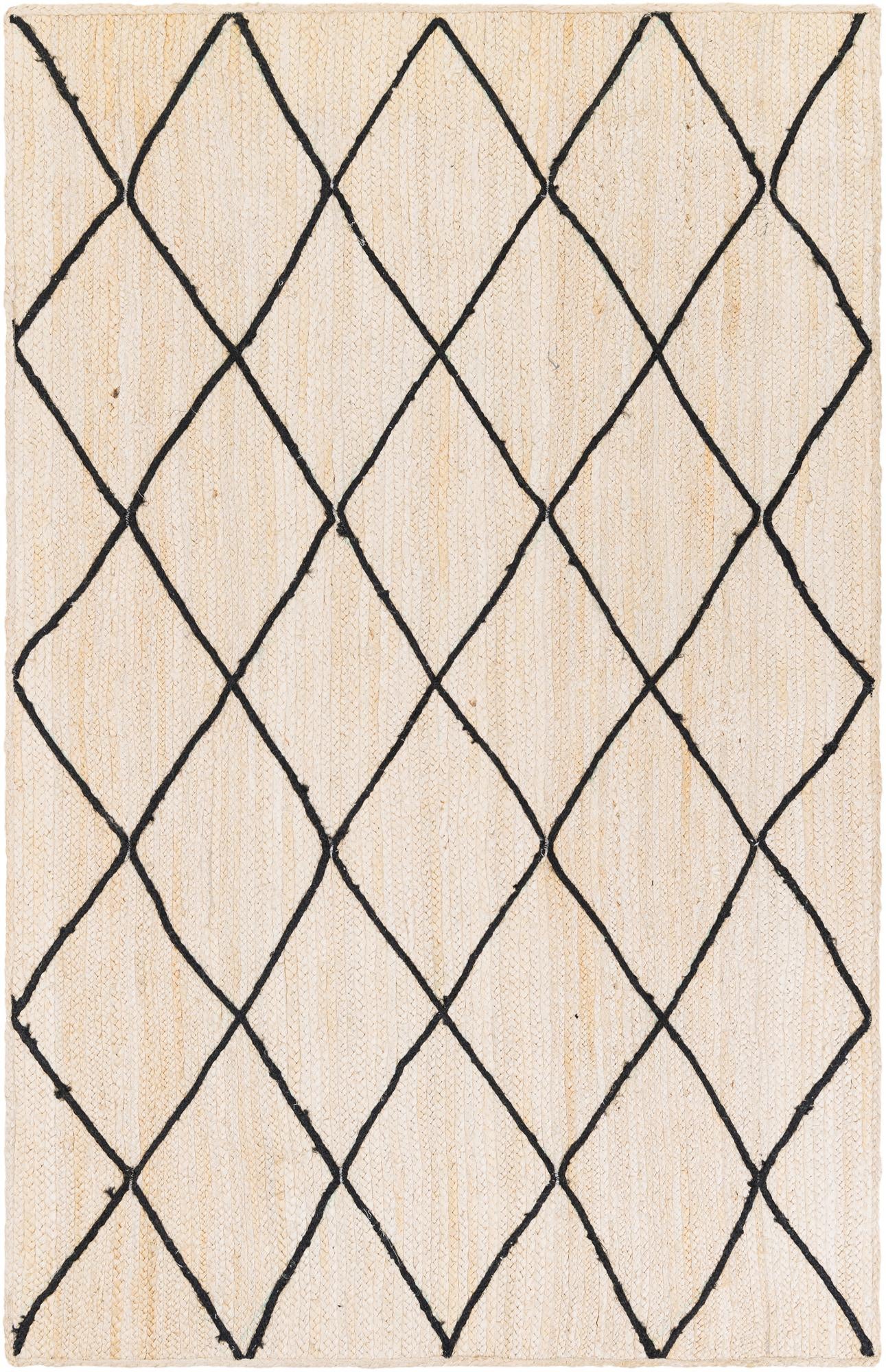 5' 1 x 8' Handmade Braided Jute Rug