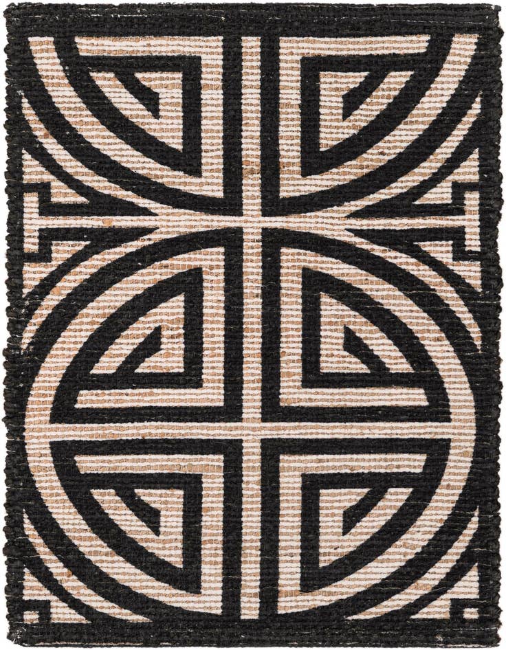 Detail image of 2' x 3' 1 Hand Woven Chenille Jute Rug