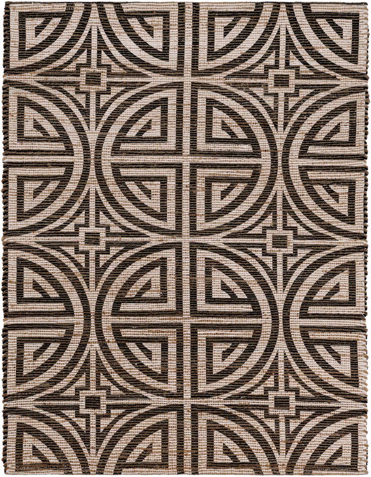Detail image of 4' 1 x 6' 1 Hand Woven Chenille Jute Rug