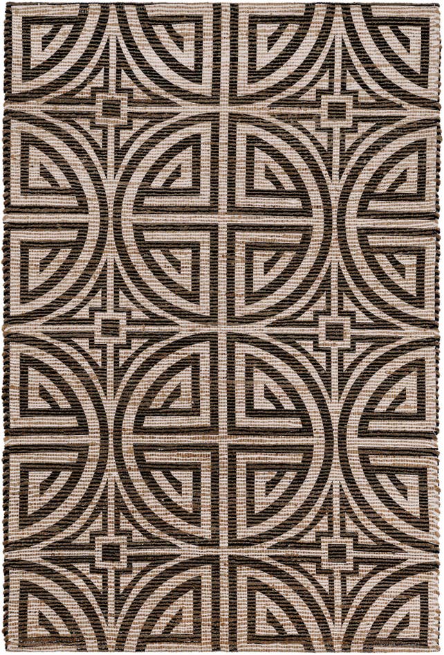 Detail image of 4' 1 x 6' 1 Hand Woven Chenille Jute Rug