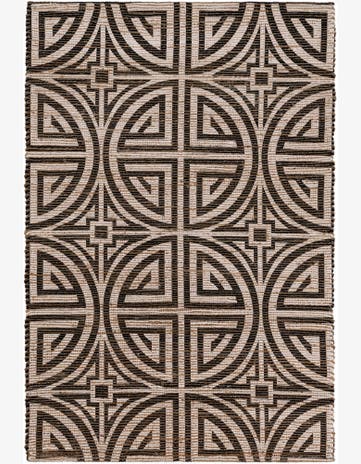 4' 1 x 6' 1 Hand Woven Chenille Jute Rug