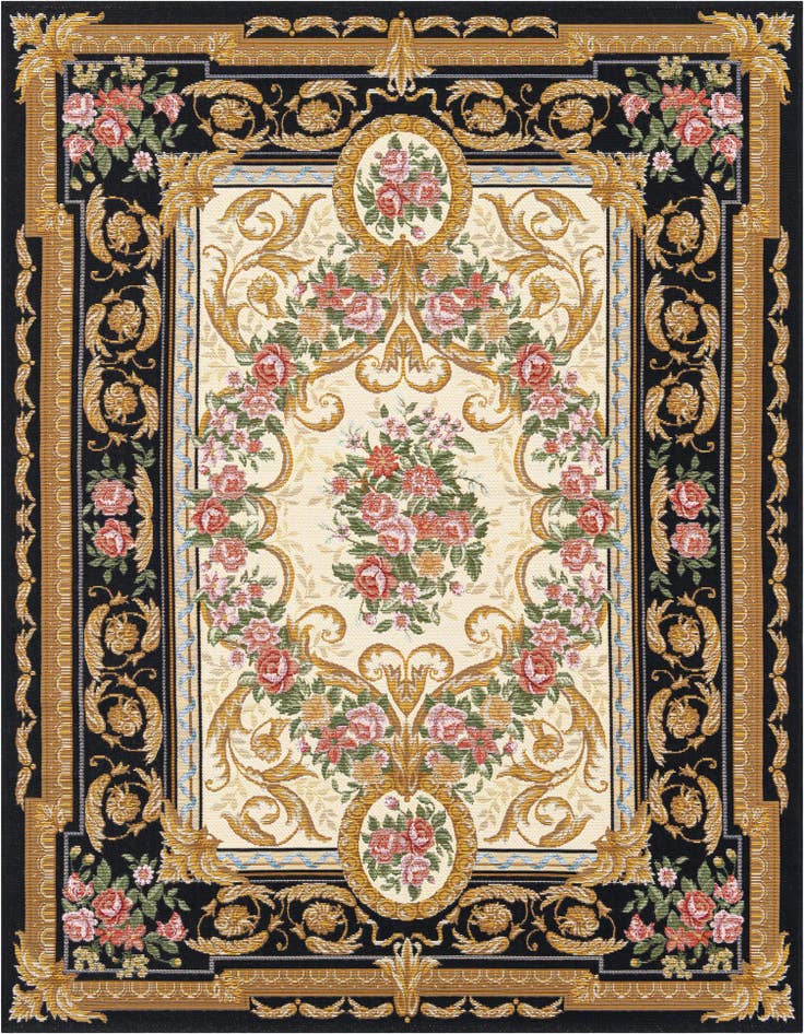 Detail image of 5' x 7' Easy-Clean Traditional Indoor / Outdoor Rug