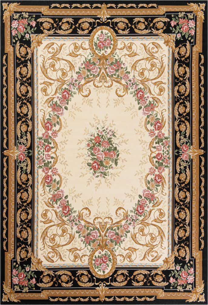 6' x 9' Easy-Clean Traditional Indoor / Outdoor Rug