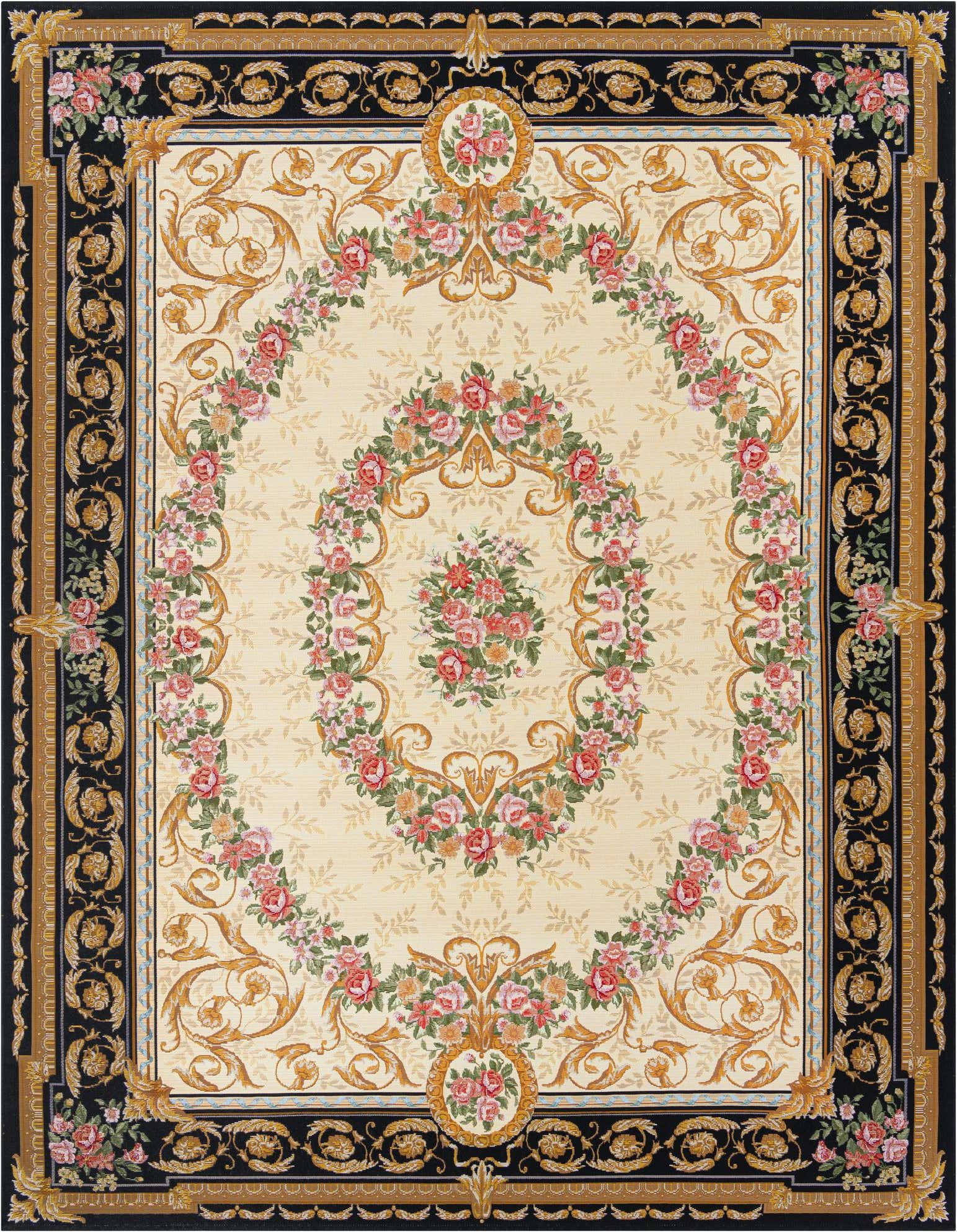 9' x 12' Easy-Clean Traditional Indoor / Outdoor Rug