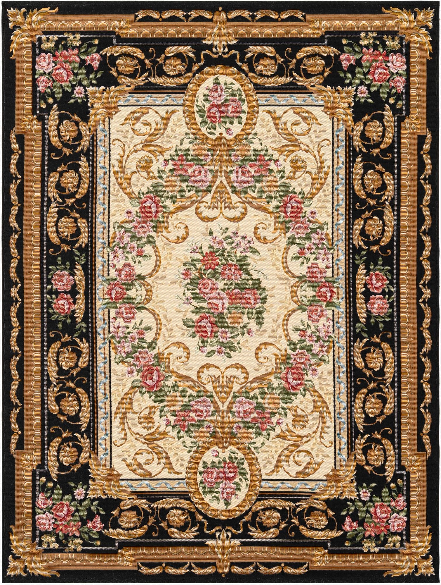 5' x 7'  Washable Traditional Indoor / Outdoor Rug