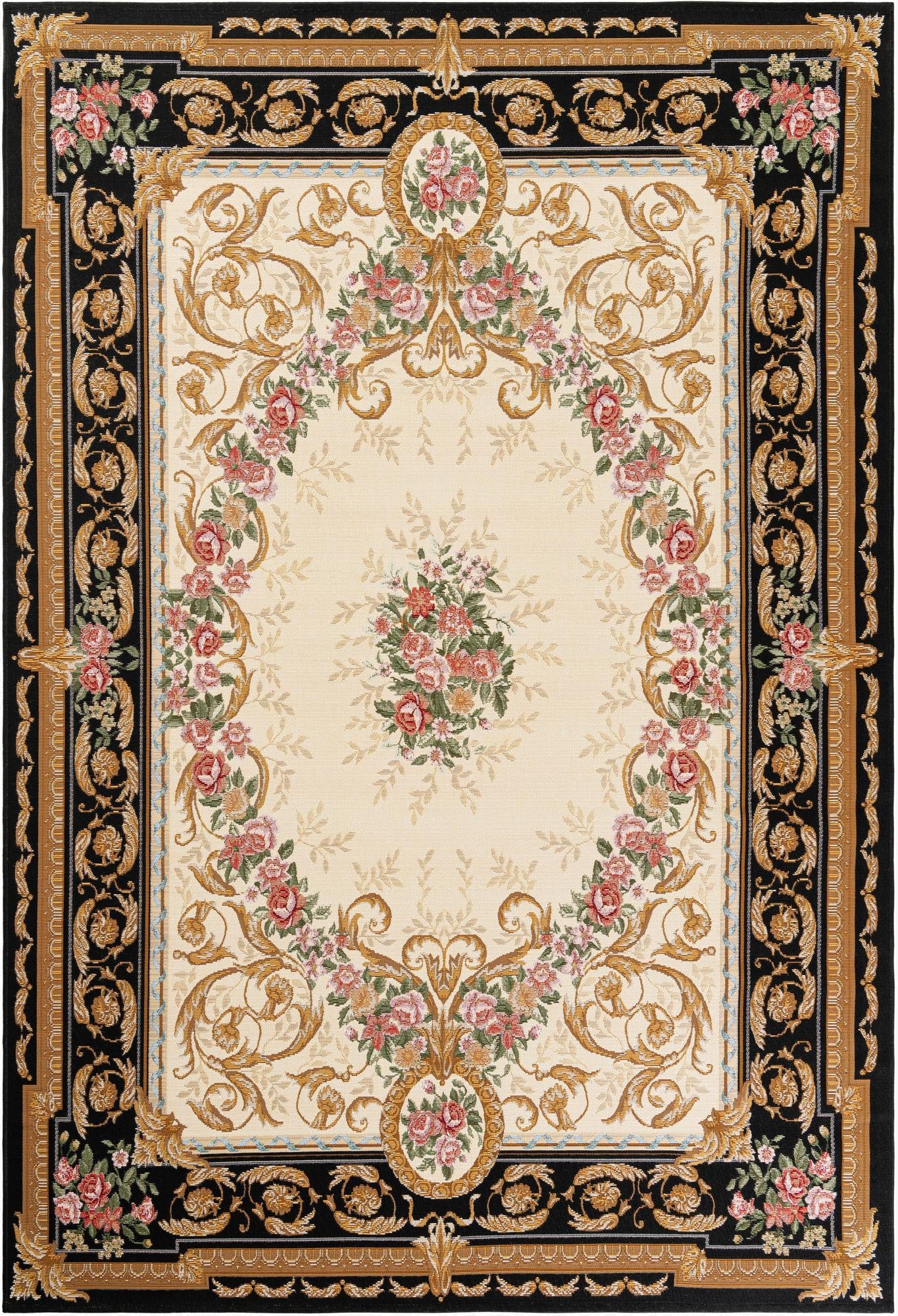 6' x 9'  Washable Traditional Indoor / Outdoor Rug