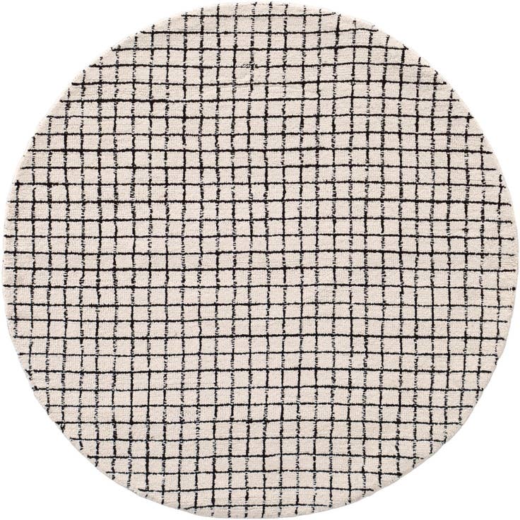 Detail image of 5' 1 x 5' 1 Heritage Line Wool Round Rug