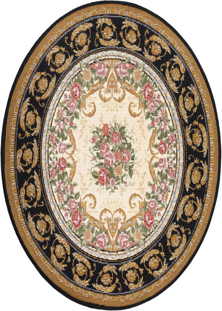3' x 3' Easy-Clean Traditional Indoor / Outdoor Round Rug