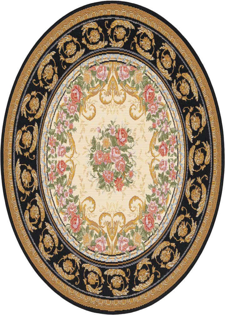 4' x 4' Easy-Clean Traditional Indoor / Outdoor Round Rug