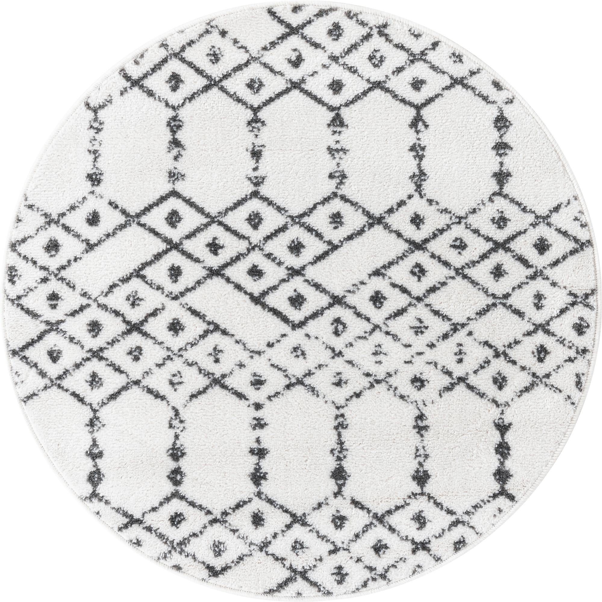 3' x 3' Paxon Trellis Round Rug