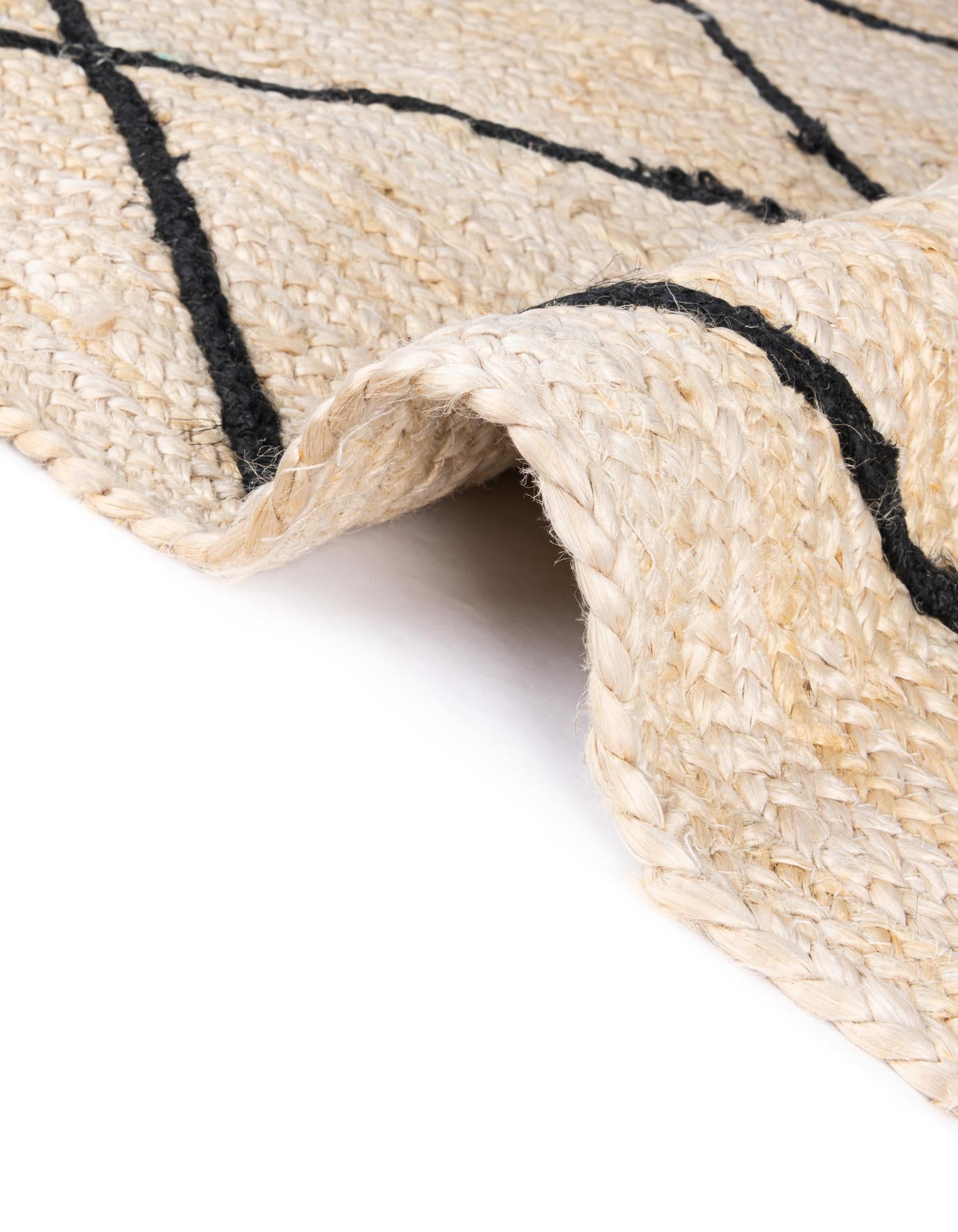 2' 2 x 6' 1 Handmade Braided Jute Runner Rug