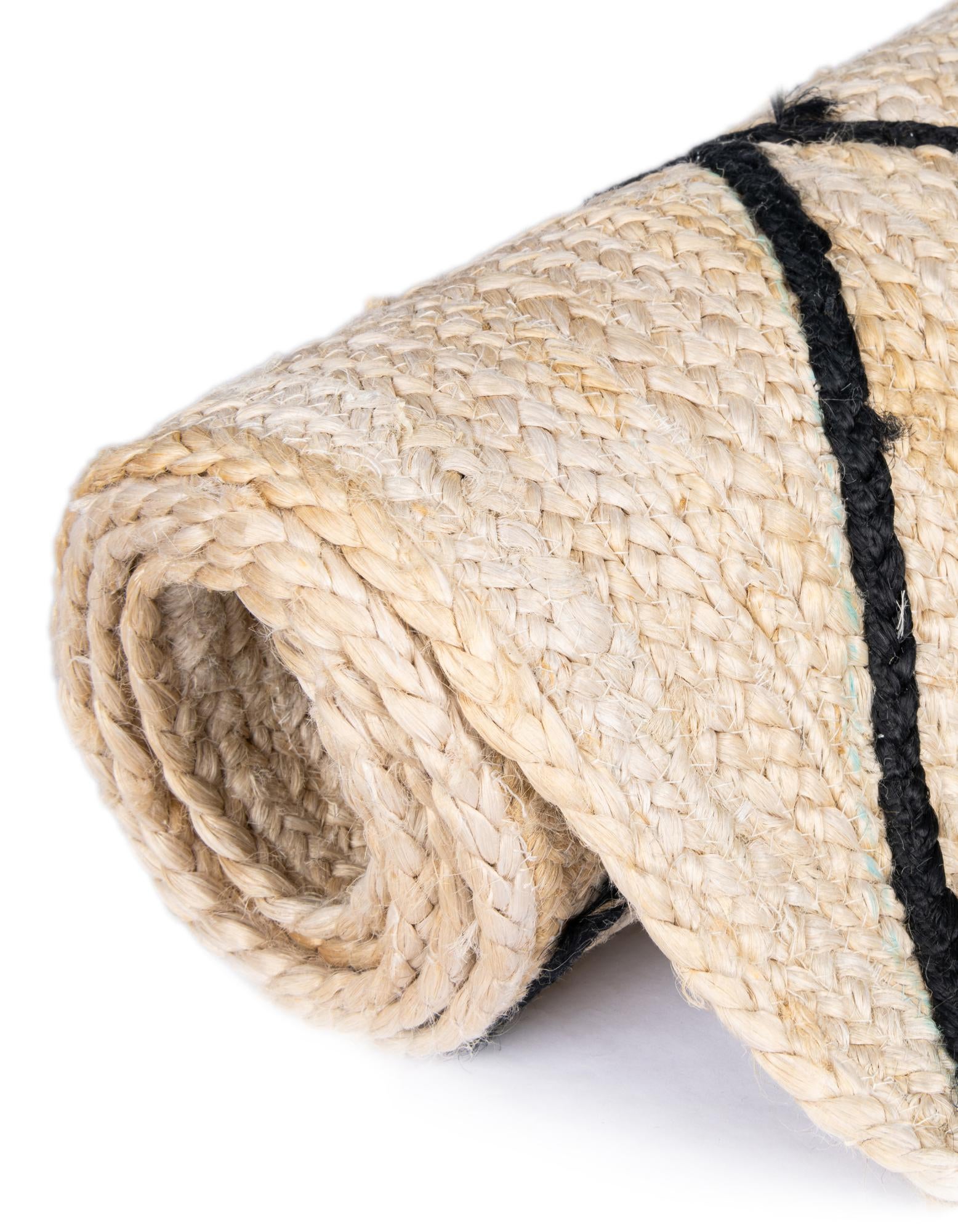 2' 2 x 6' 1 Handmade Braided Jute Runner Rug
