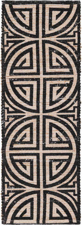 Detail image of 2' 2 x 6' 1 Hand Woven Chenille Jute Runner Rug