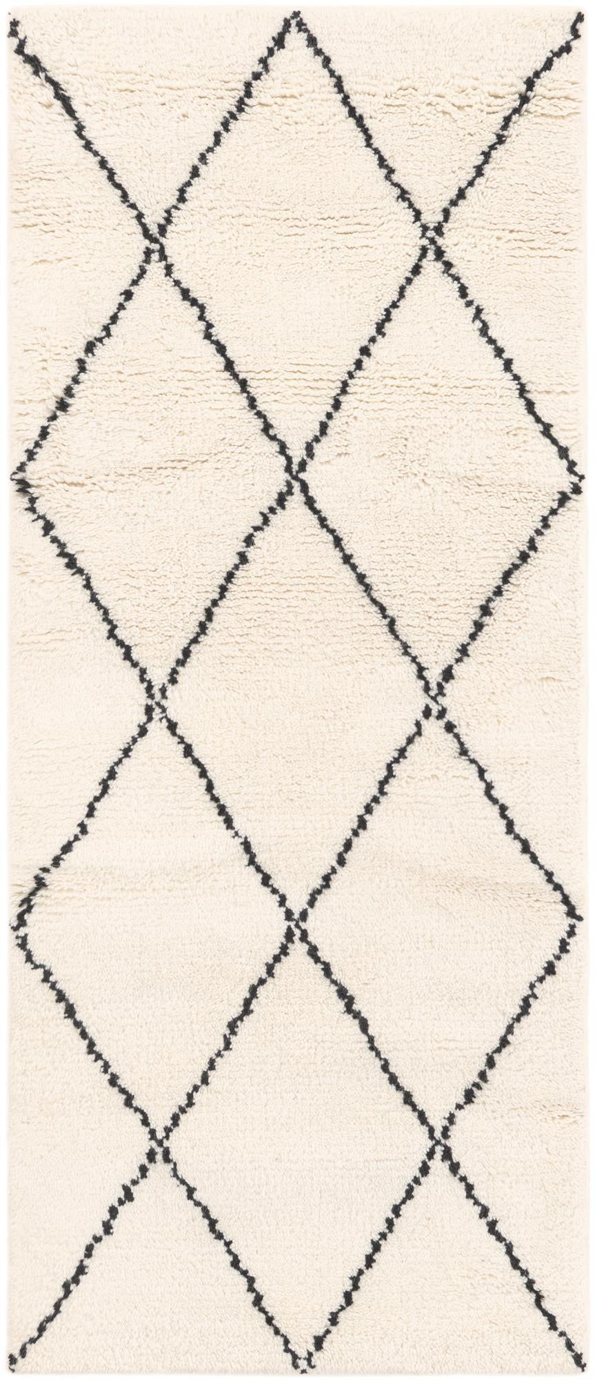 2' x 5' 1 Hand Knotted Safiya Moroccan Wool Runner Rug