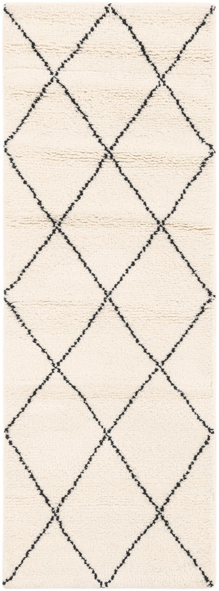 2' x 6' 1 Hand Knotted Safiya Moroccan Wool Runner Rug
