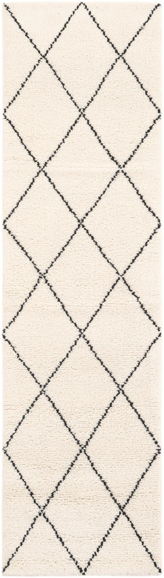 2' x 8' Hand Knotted Safiya Moroccan Wool Runner Rug