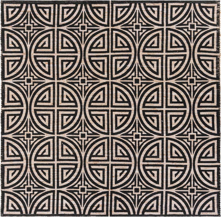 Detail image of 7' 10 x 7' 10 Hand Woven Chenille Jute Square Rug
