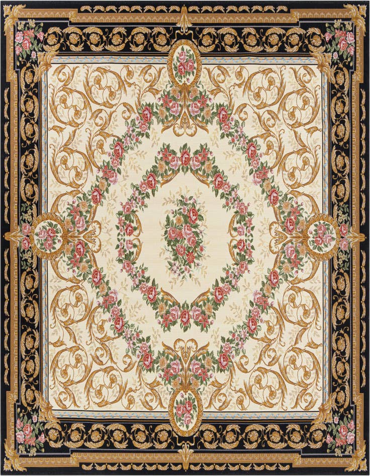 Detail image of 10' x 10' Easy-Clean Traditional Indoor / Outdoor Square Rug