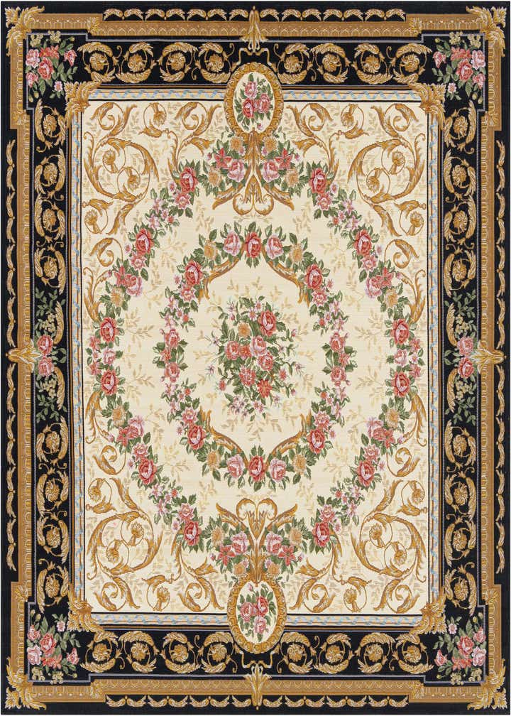 7' 10 x 7' 10 Easy-Clean Traditional Indoor / Outdoor Square Rug
