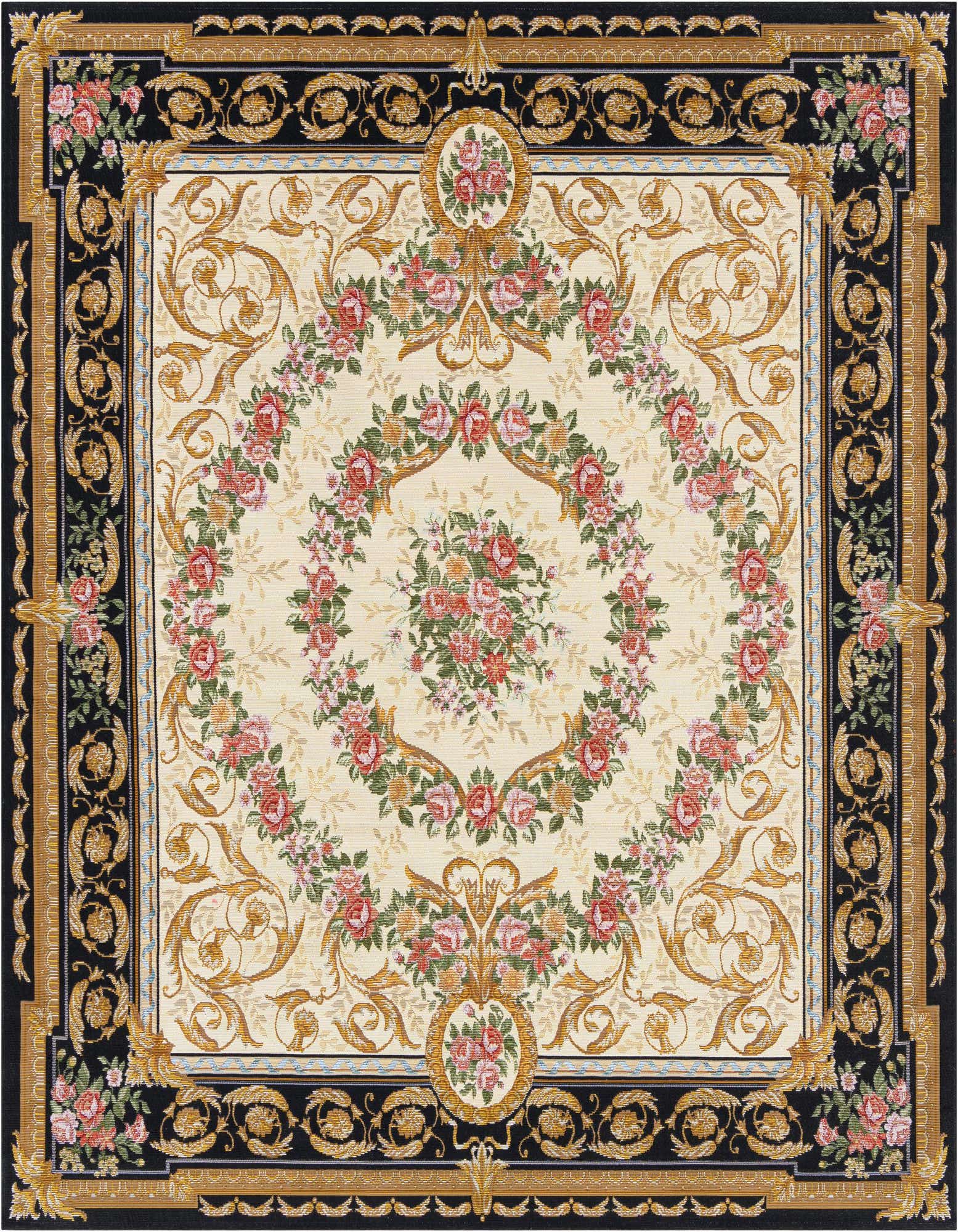7' 10 x 7' 10 Easy-Clean Traditional Indoor / Outdoor Square Rug