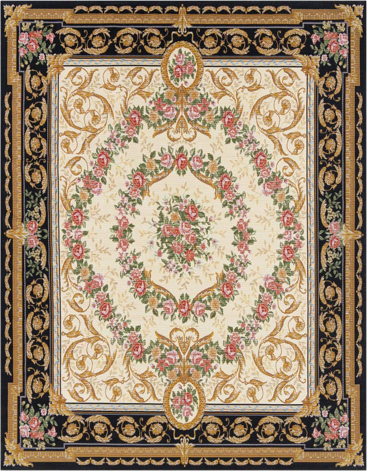 Detail image of 7' 10 x 7' 10 Easy-Clean Traditional Indoor / Outdoor Square Rug