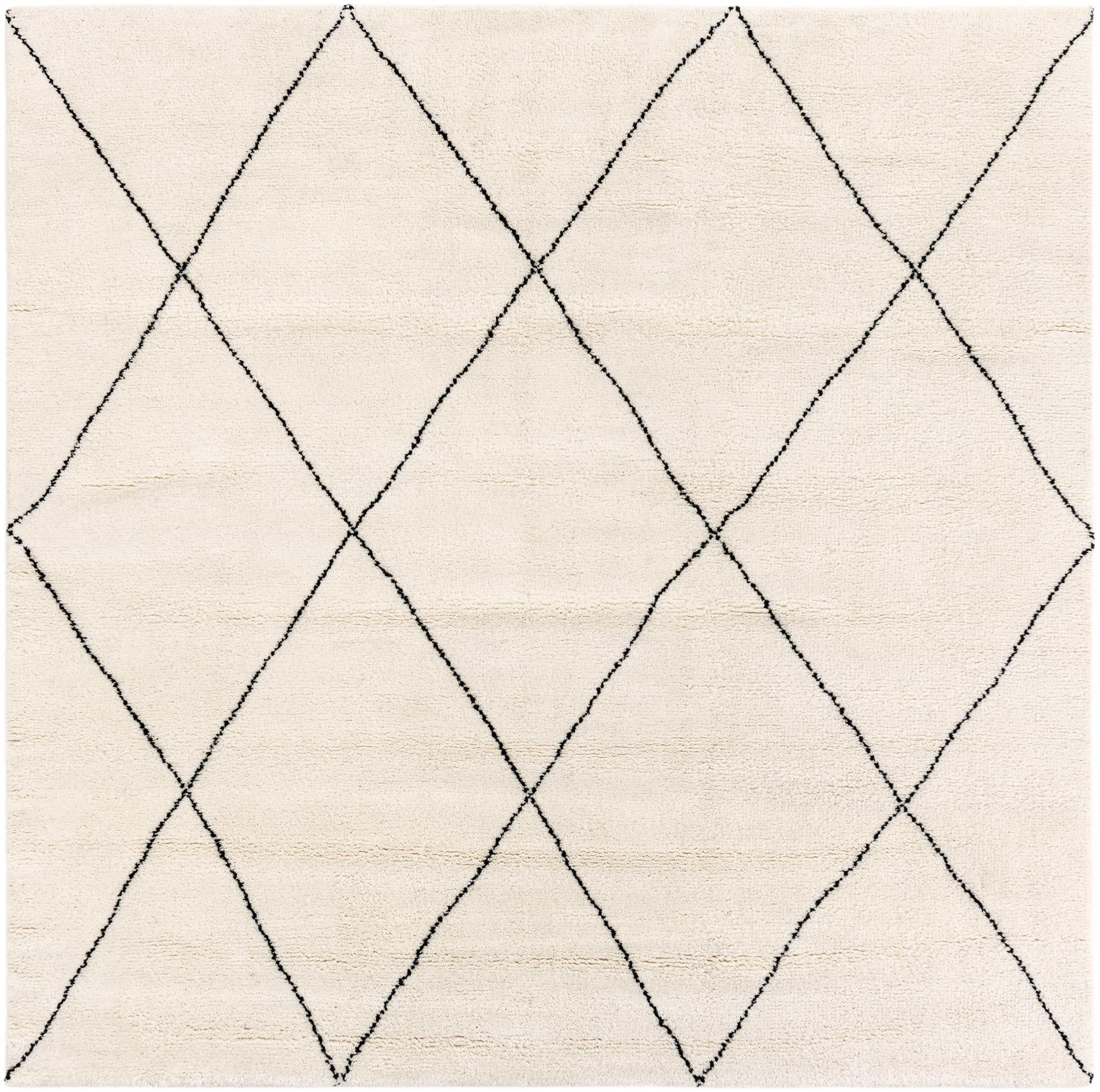 10' x 10' Hand Knotted Safiya Moroccan Wool Square Rug