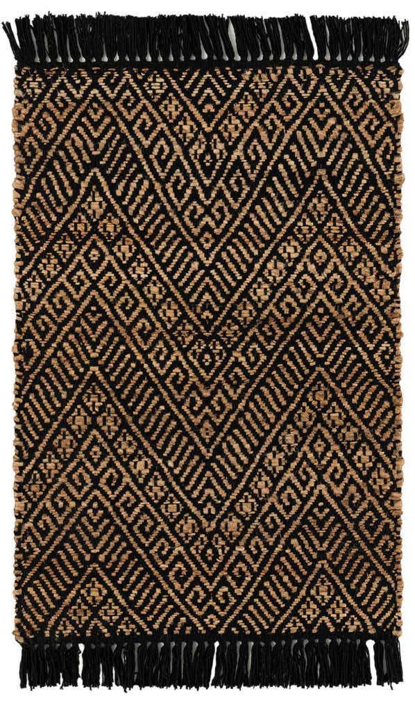 2' x 3' 1 Handmade Braided Jute Rug