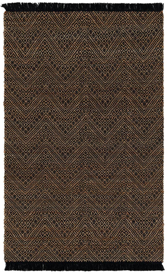 Detail image of 5' 1 x 8' Handmade Braided Jute Rug