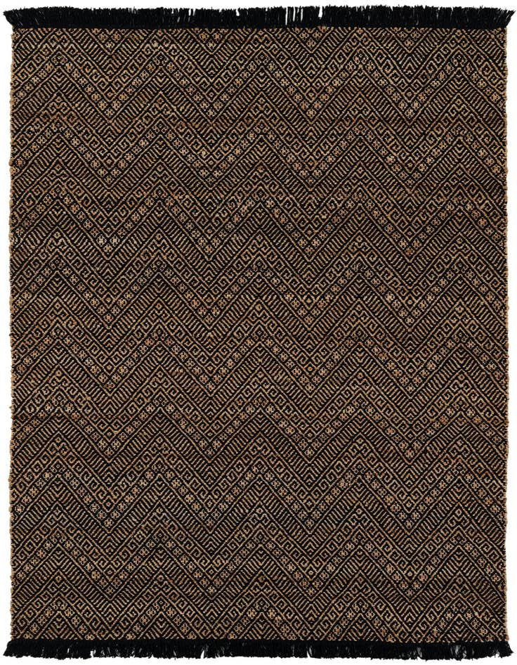 Detail image of 6' 1 x 9'  Hand Braided Jute Rug
