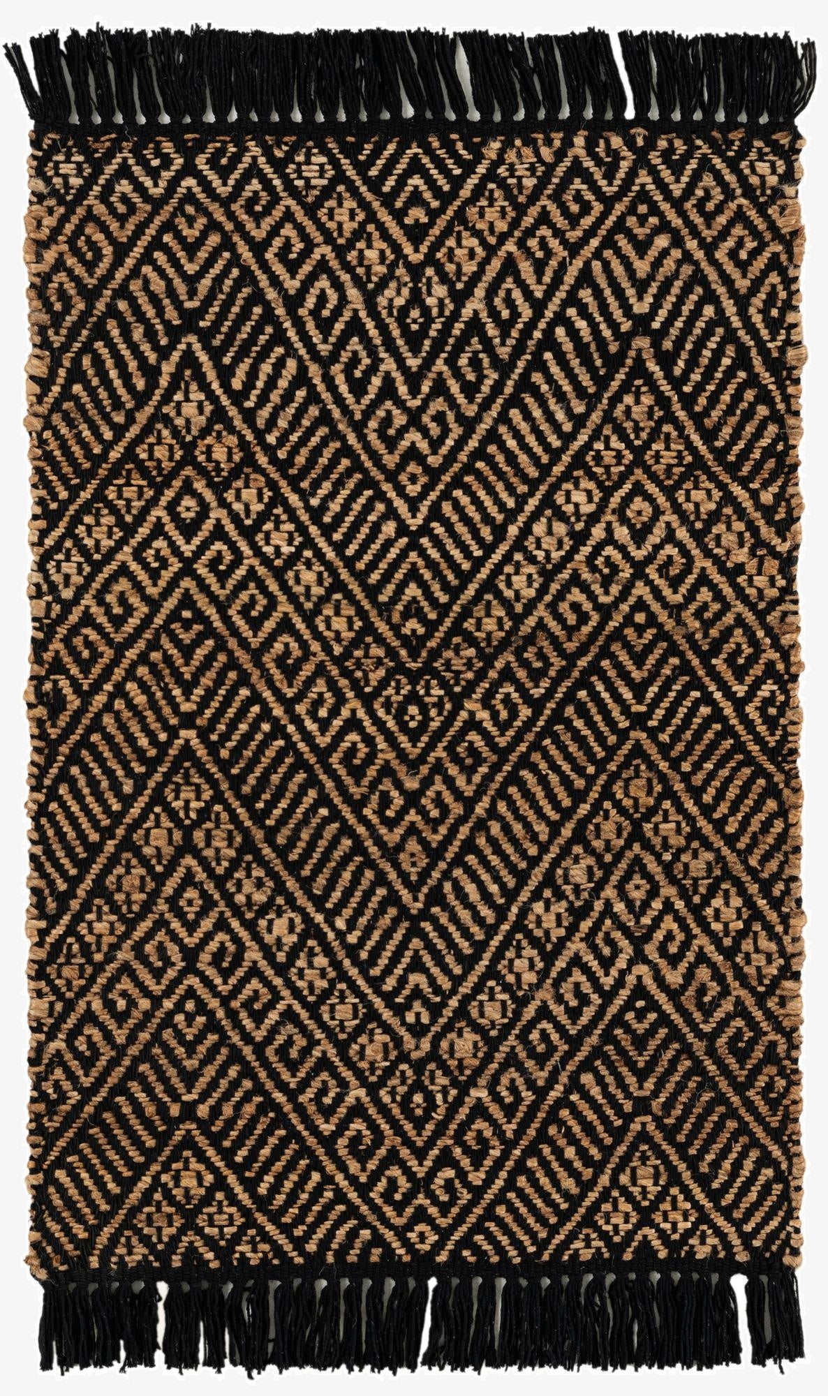 2' x 3' 1  Hand Braided Jute Rug