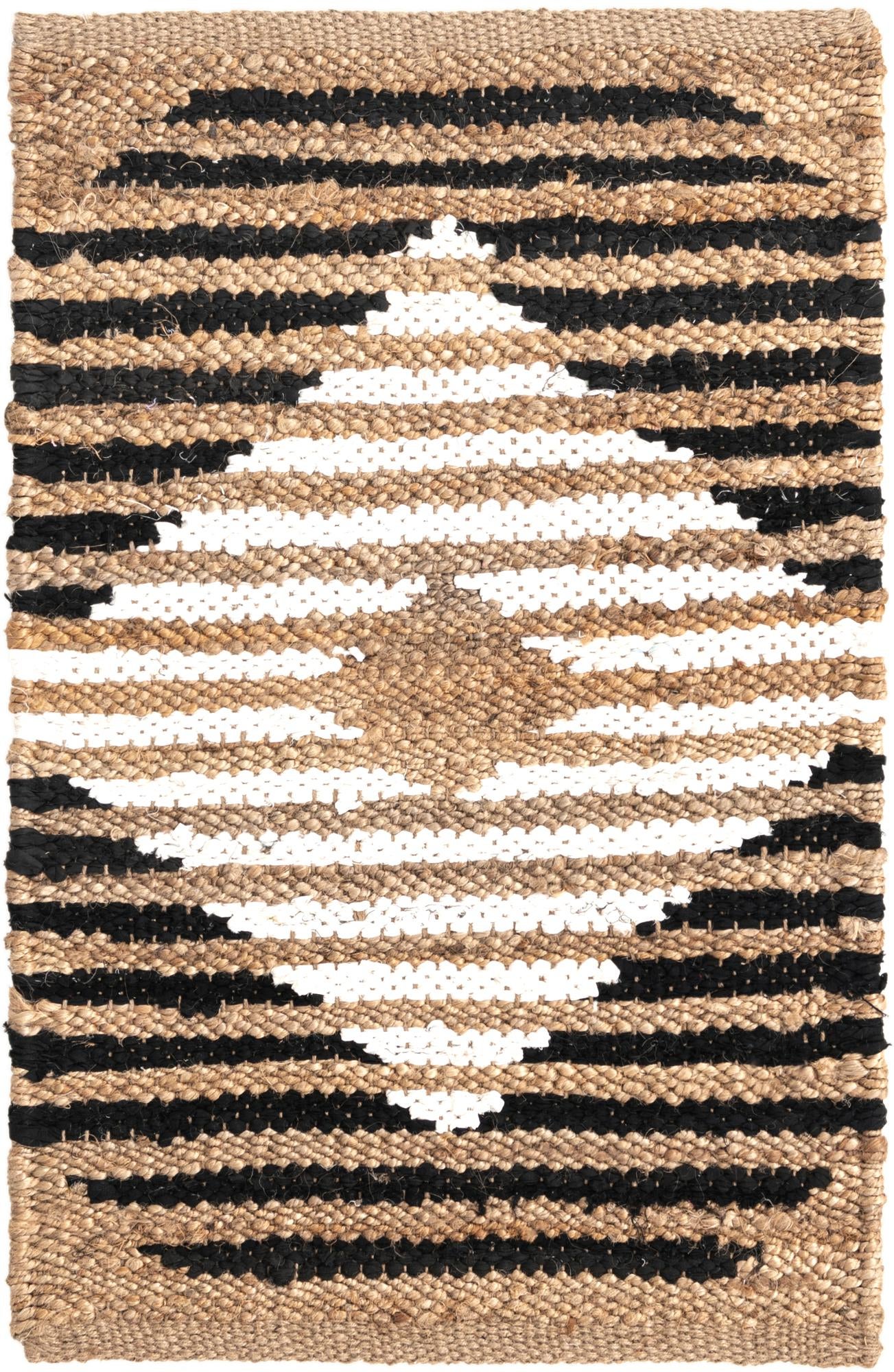 2' 2 x 3' 1 Hand Woven Chindi Jute Rug
