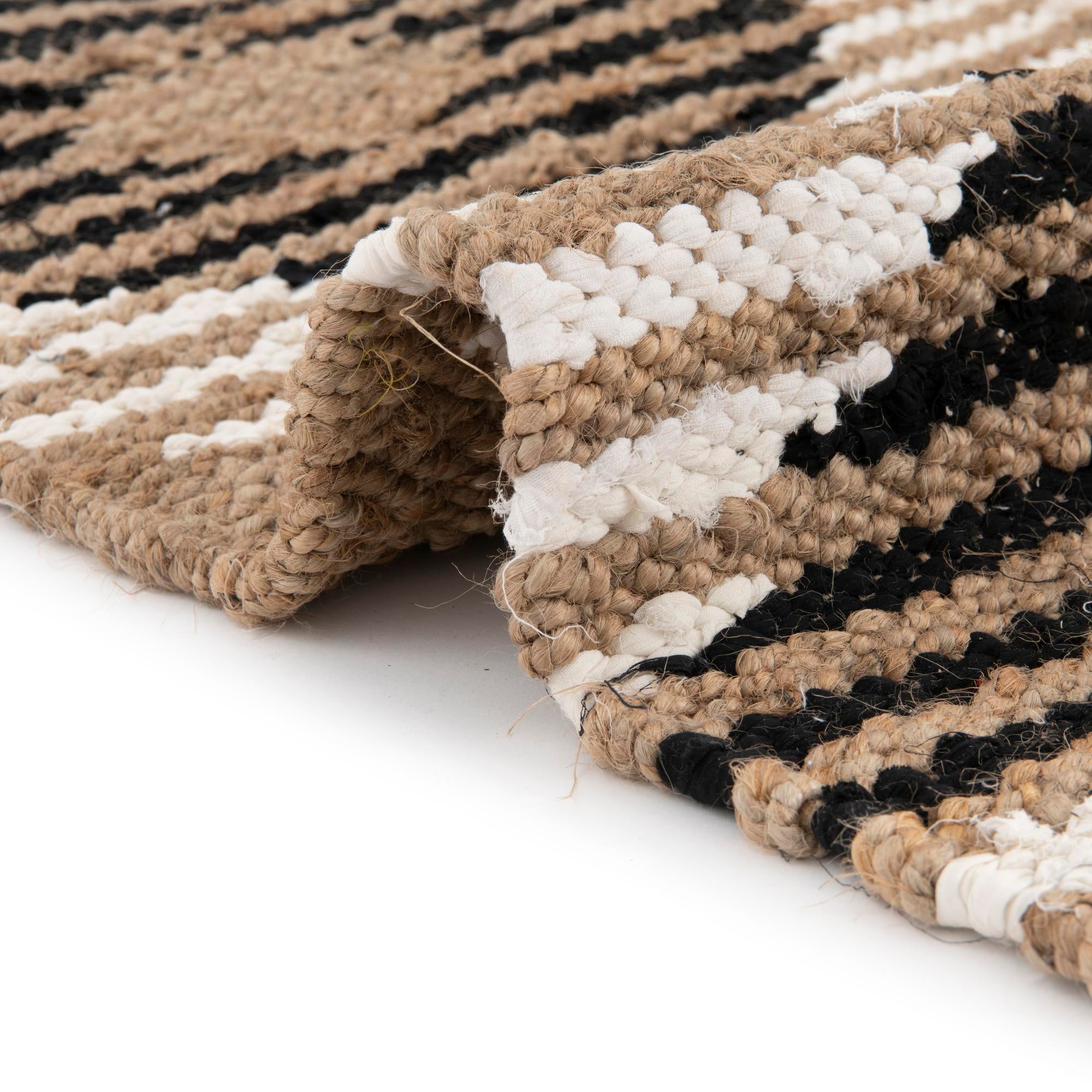 7' 10 x 10' Hand Woven Chindi Jute Rug