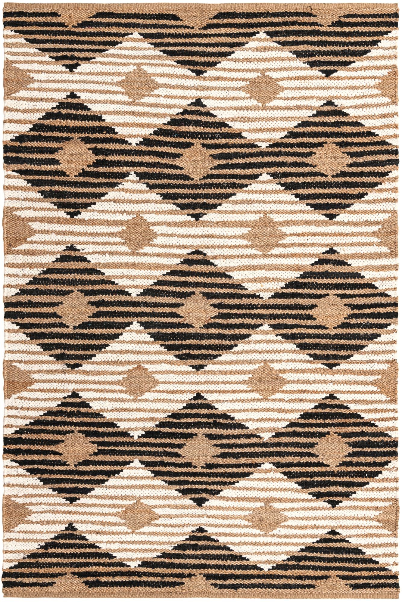 6' 1 x 9' Hand Woven Chindi Jute Rug